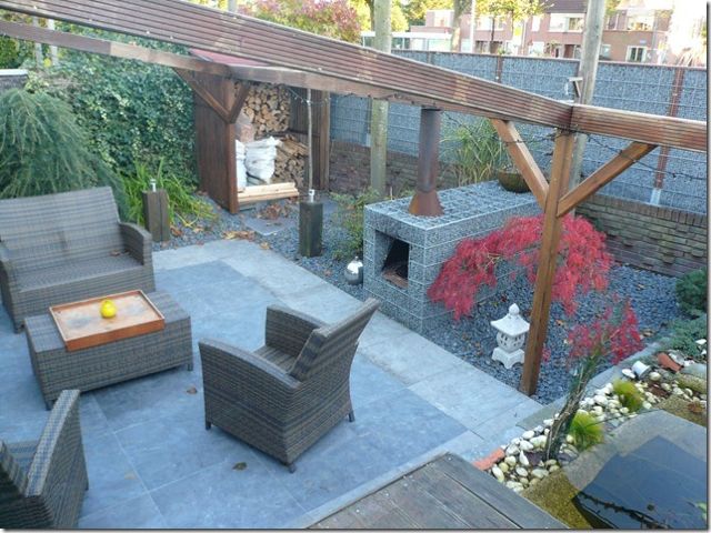 Basalt split tuin