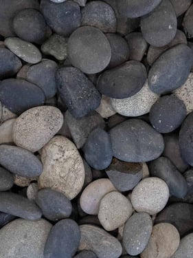 Beach Pebbles zwart Large 30 - 60mm (3 - 6cm)
