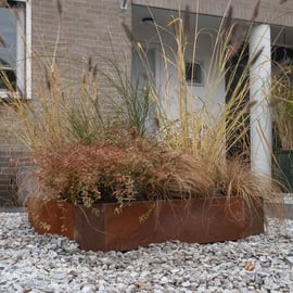 Multi-Edge ADVANCE Corten staal Borderbak aangelegd