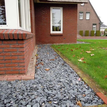 Canadian slate zwart 30 - 60mm aangelegd