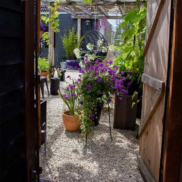 Castle grind aangelegde tuin