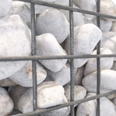 Crystal white keien 40 - 80mm (4 - 8cm) aangelegd in korf