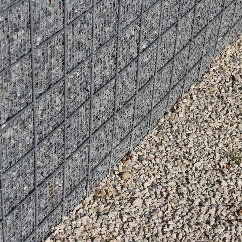 Ardenner split toegepast in grindschutting (gecombineerd met Dolomiet split)