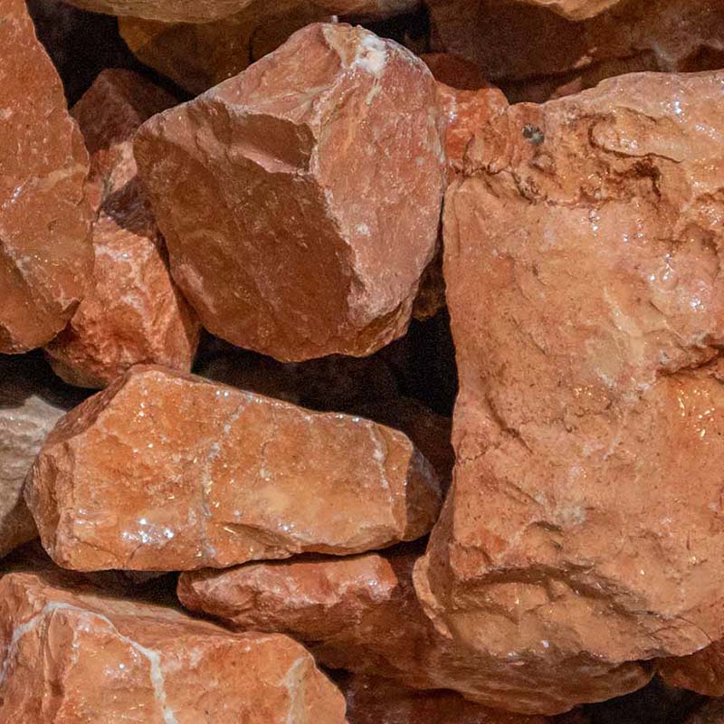 Baskisch rood breuksteen 40 - 80mm (4 - 8cm) (nat)