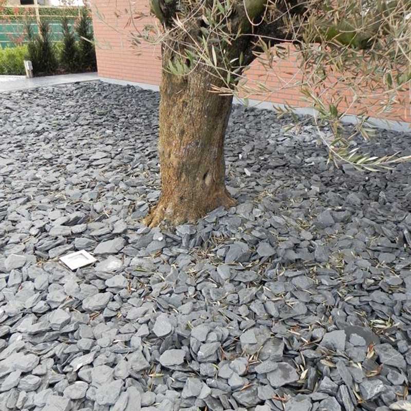 Canadian Slate zwart breuksteen aangelegd