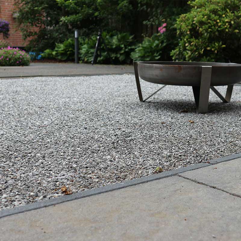 Dolomiet silver-grey 0 - 5mm aangelegd