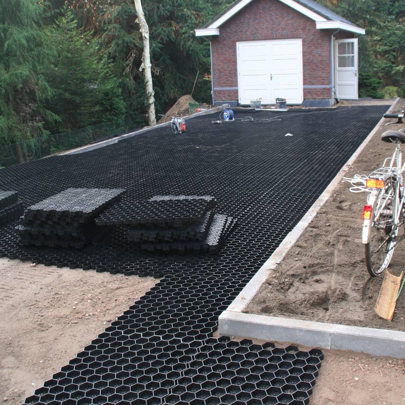 Easygravel 3XL splitplaat zwart aangelegd