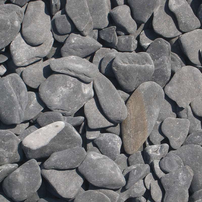 Flat Pebbles zwart 15 - 30mm 