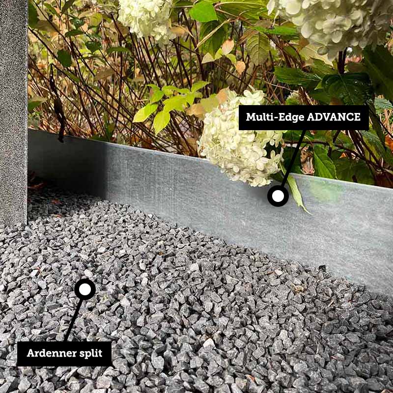 Afboording Multi-Edge ADVANCE verzinkt aangelegd i.c.m. Ardenner split