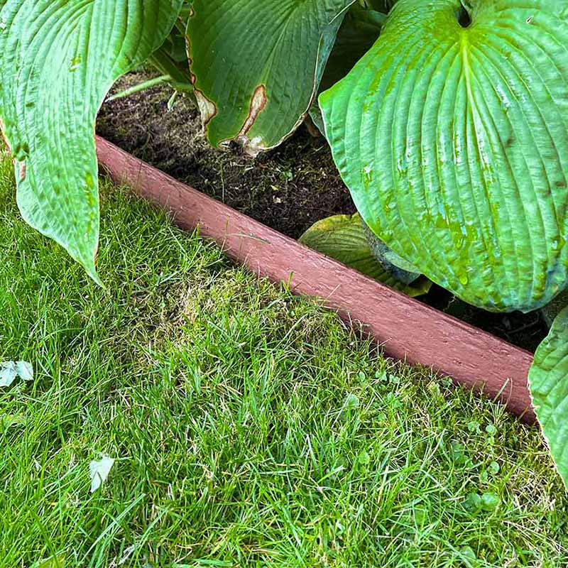 Multi-Edge ECO afboording recht bruin - corten aangelegd