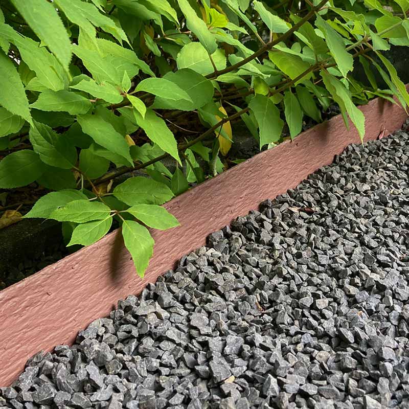 Multi-Edge ECO afboording recht bruin - corten aangelegd
