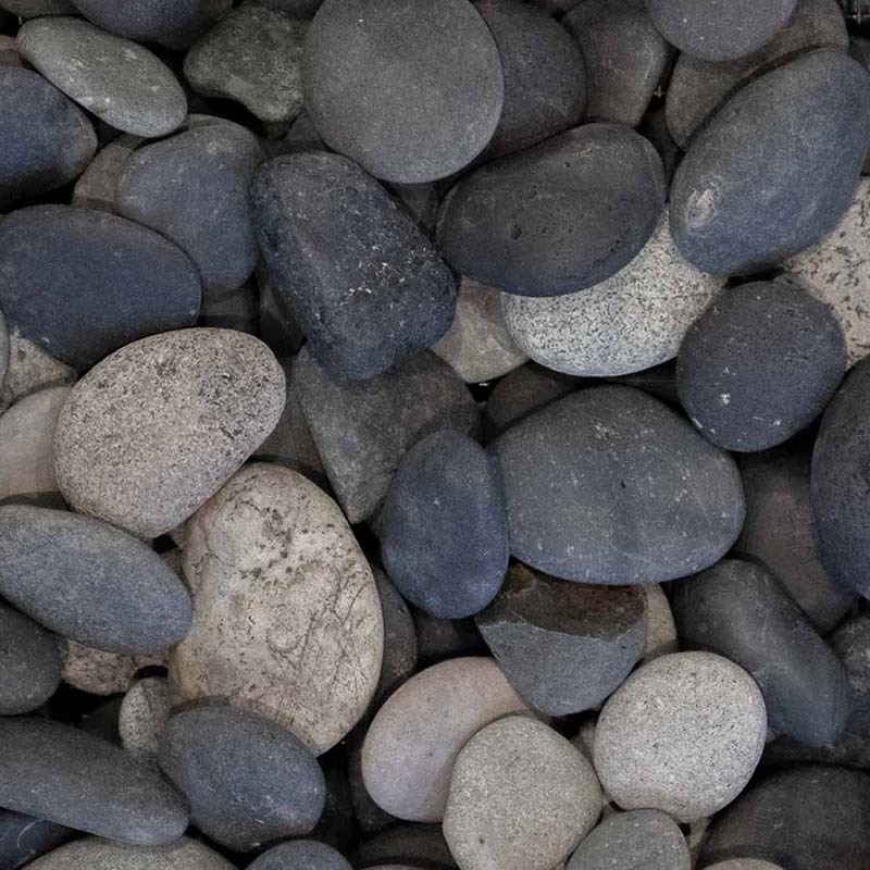 Beach pebbles zwart Large losgestort