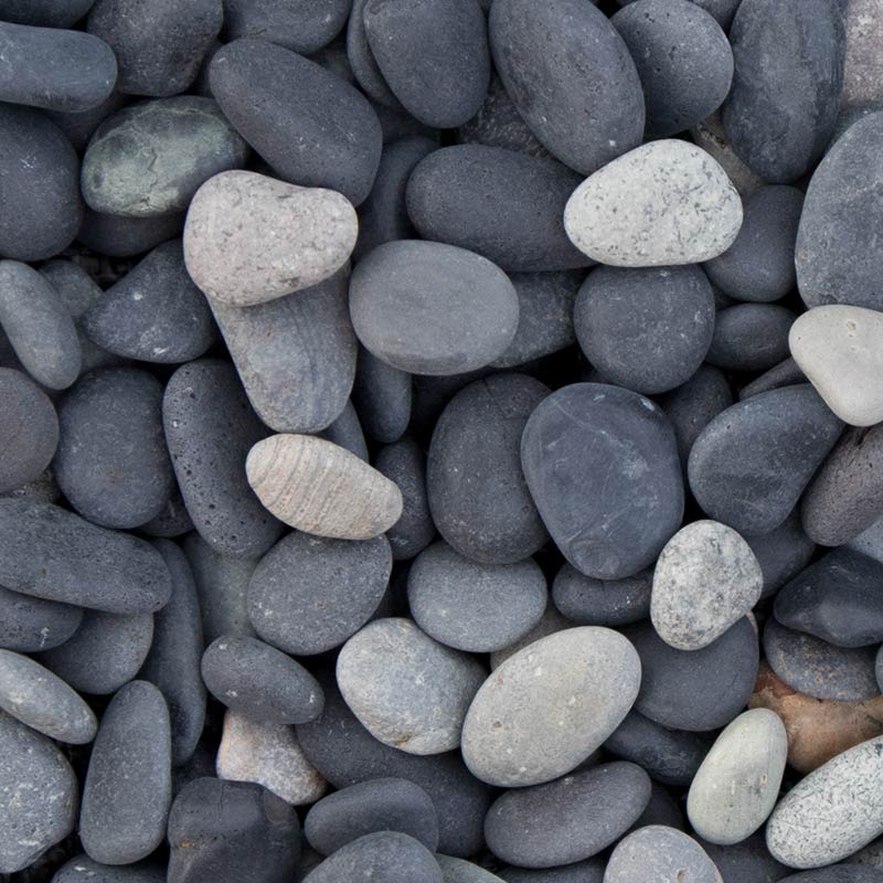 Beach pebbles zwart 300KG Minibag 0,18m3