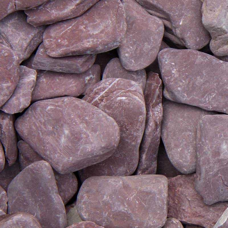 Flat Pebbles paars 30/60mm
