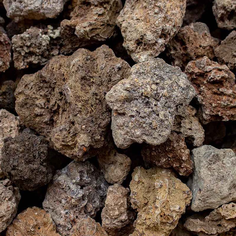 Lava brokken losgestort