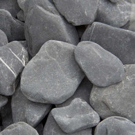 Flat pebbles zwart losgestort