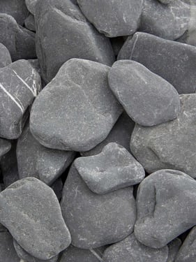 Flat pebbles zwart 30 - 60mm (3 - 6cm)