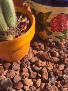 Grava Volcánica Roja instalada