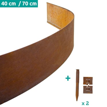 Multi-Edge ADVANCE Corten staal 2m, incl. 2 koppelsets per stuk