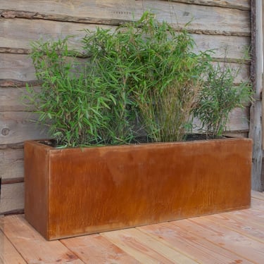 Multi-Edge FLORA Plantenbak Corten staal 120x40x40cm aangelegd