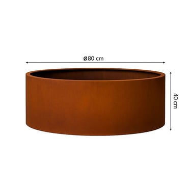 Multi-Edge FLORA Plantenbak Cortenstaal Rond ⌀ 80x40cm
