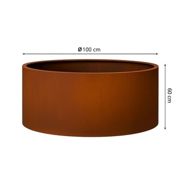 Multi-Edge FLORA Plantenbak Cortenstaal Rond ⌀ 100x60cm