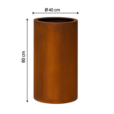 Multi-Edge FLORA Plantenbak Cortenstaal Rond ⌀ 40x80cm