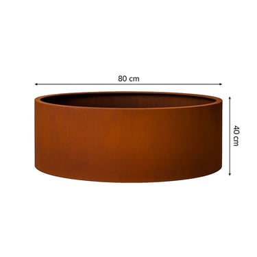 Multi-Edge FLORA Plantenbak Cortenstaal Rond 40x80cm