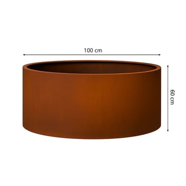Multi-Edge FLORA Plantenbak Cortenstaal Rond 100x60cm