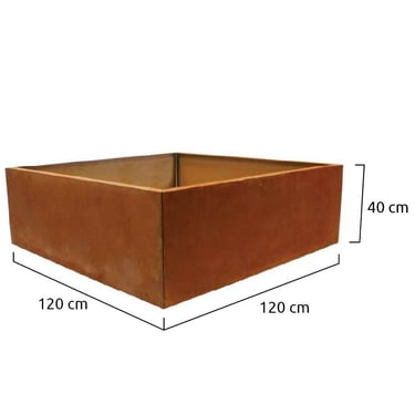 Multi-Edge FLORA Plantenbak Corten staal 120x120x40cm