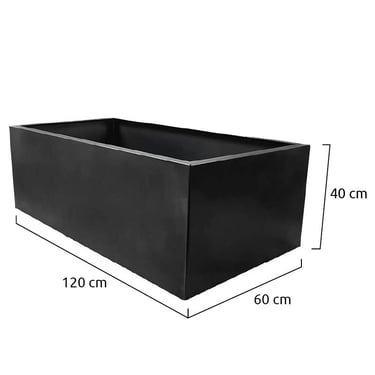 Multi-Edge FLORA Plantenbak Zwart 120x60x40cm