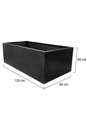 Multi-Edge FLORA Jardinera Negra 120x60x40cm