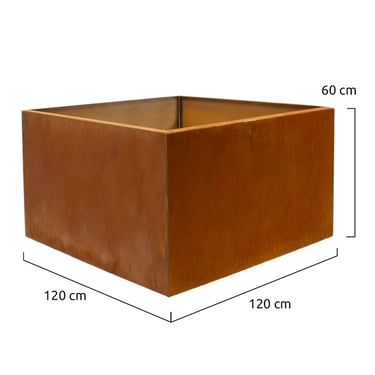 Multi-Edge FLORA High Plantenbak Corten staal 120x120x60cm