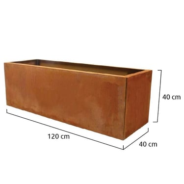 Multi-Edge FLORA Plantenbak Corten staal 120x40x40cm