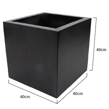 Multi-Edge FLORA Plantenbak Zwart 40x40x40cm