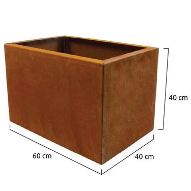 Multi-Edge FLORA Plantenbak Corten staal 60x40x40cm