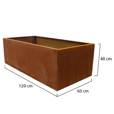 Multi-Edge FLORA Plantenbak Corten staal 120x60x40cm