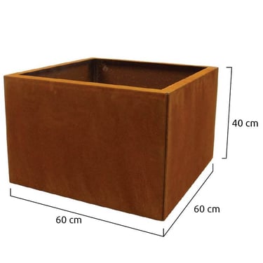 Multi-Edge FLORA Plantenbak Corten staal 60x60x40cm