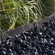 Multi-Edge METAL Afboording Zwart, 100x17,5cm aangelegd