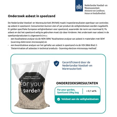 Speelzand 0 - 2mm certificering