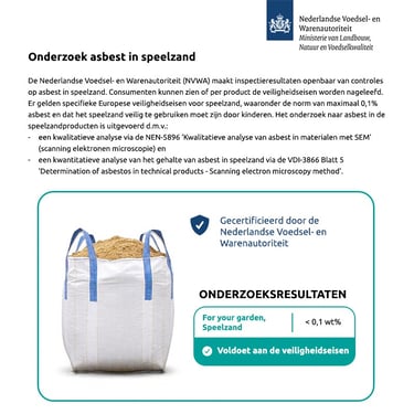 Speelzand 0 - 2mm certificering